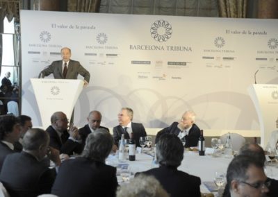 Barcelona Tribuna amb García-Margallo 08.01.2014