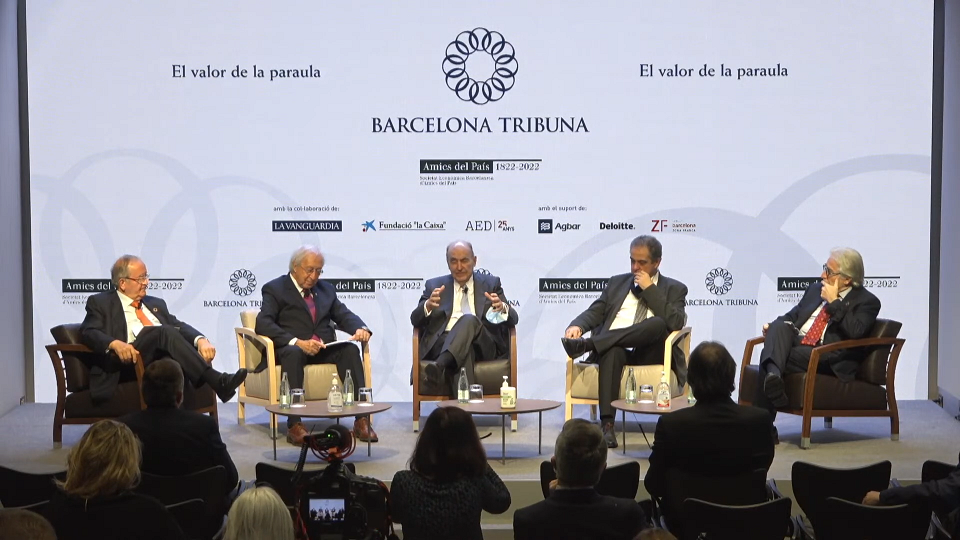 Barcelona Tribuna amb Josep González, Jordi Renom i Josep Sánchez-Llibre
